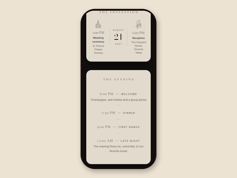 Photo Wedding Invitation Website | Interactive Digital Invite with RSVP, Countdown | Your Portrait Full Screen, Modern image 4