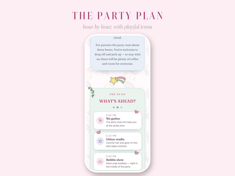 Invitación de cumpleaños de unicornio interactiva / Invitación digital personalizada con confirmación de asistencia y cuenta regresiva / Tema de unicornio floral rosa imagen 6