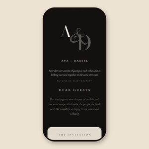 Photo Wedding Invitation Website | Interactive Digital Invite with RSVP, Countdown | Your Portrait Full Screen, Modern image 2