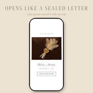 Interaktive Website für Hochzeitseinladungen | Personalisierte digitale Einladung mit Antwortmöglichkeit, Countdown und Fotogalerie | Elegantes, dunkles botanisches Design Bild 2