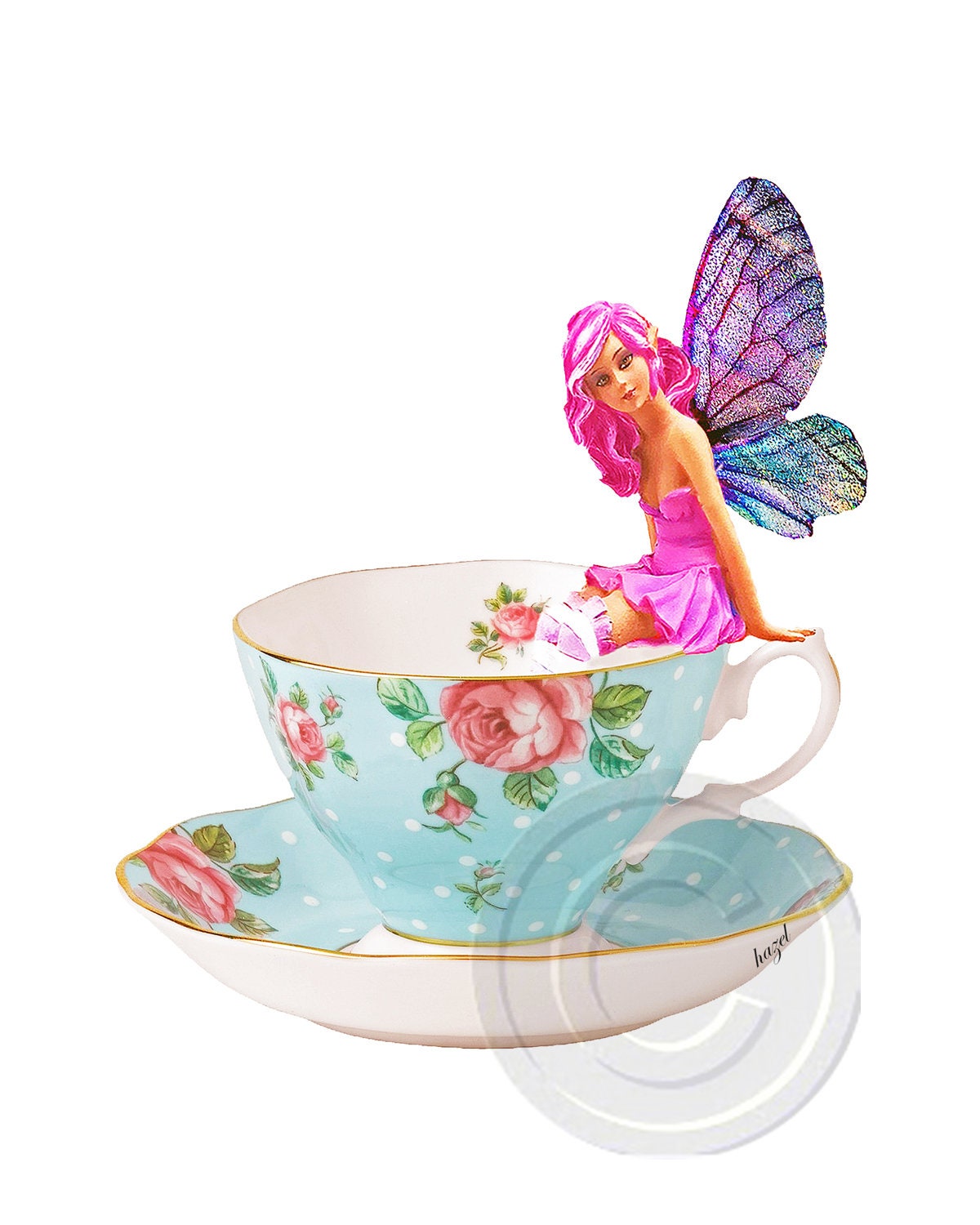 Rose Teacup Fairy Teacup Fairy Pink Fairy Fairy giftsFairy Etsy