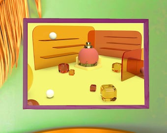 Parfüm Parfüm 3D Illustration Druck