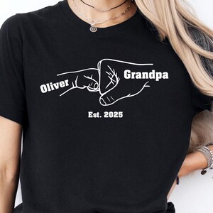 Fist Bump Tee, Dad and Son Matching Shirts,Custom Fathers Day Shirt,Personalized Grandpa and Grandson T-Shirt,Shirt for Grandpa,Gift for Dad