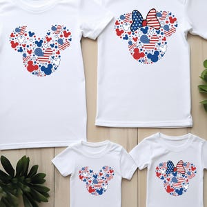 Fourth of July Disney Shirts, Disney Patriotic Tee, 4th of July Minnie Mickey Shirt,4th Of July Couple Shirt, Disney Mickey Head 4th of July