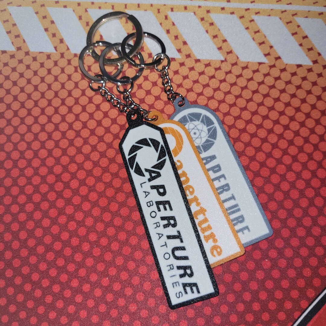 Aperture Laboratories 3D Printed Keychain - Etsy