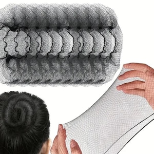 Invisible Hair Net: Thin Breathable Mesh, Stretches to 19.69&quot;