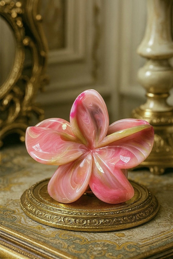 ☆ glass accessory ☆ hair accessory Flower Claw Clip Hibiscus Flowers Hair Accessory, Spring Summer