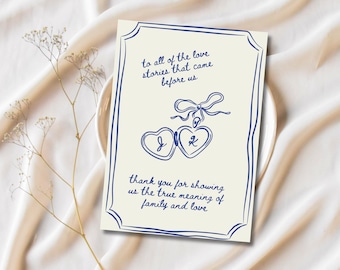 Love Stories Before Us Wedding Sign – Sentimental Photo Display Sign, Customizable Canva Template for Wedding, Legacy, Handwritten, Locket