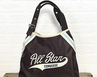 バッグ 1990s CONVERSE ONE STAR SHOULDER BAG VTG 90's Converse One Star Distressed Beige Leather Tote