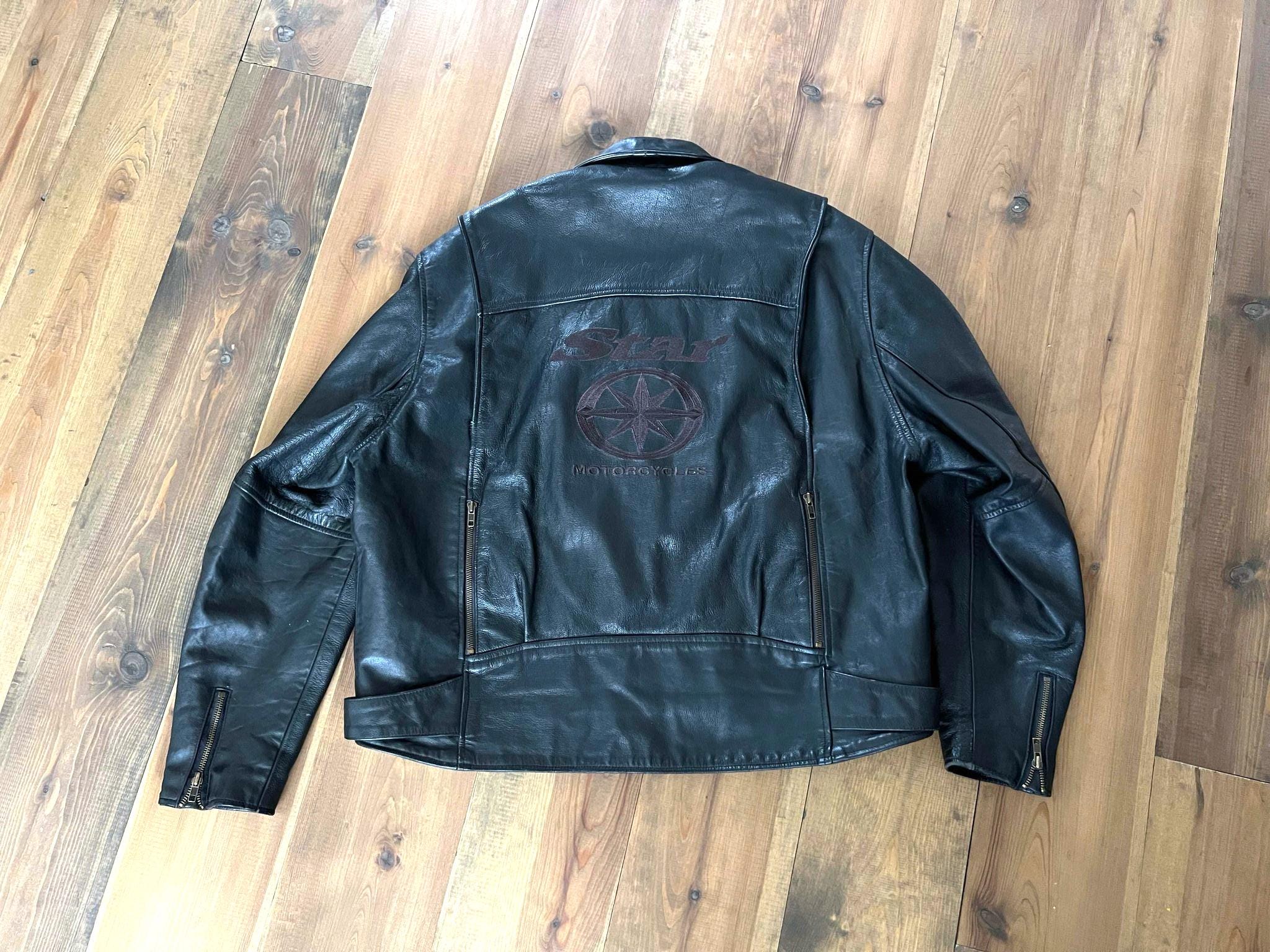 YAMAHA STAR MOTORCYCLES ロイヤルスター レザージャケット Yamaha Genuine Royal Star Motorcycle Letterman Style Jacket Mens