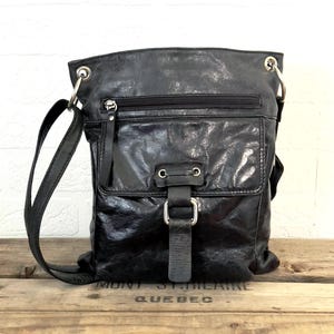 Handtasche aus echtem Leder, Schulter-Umhängetasche mit Beutel, verstellbarer Riemen / ChAoSno9