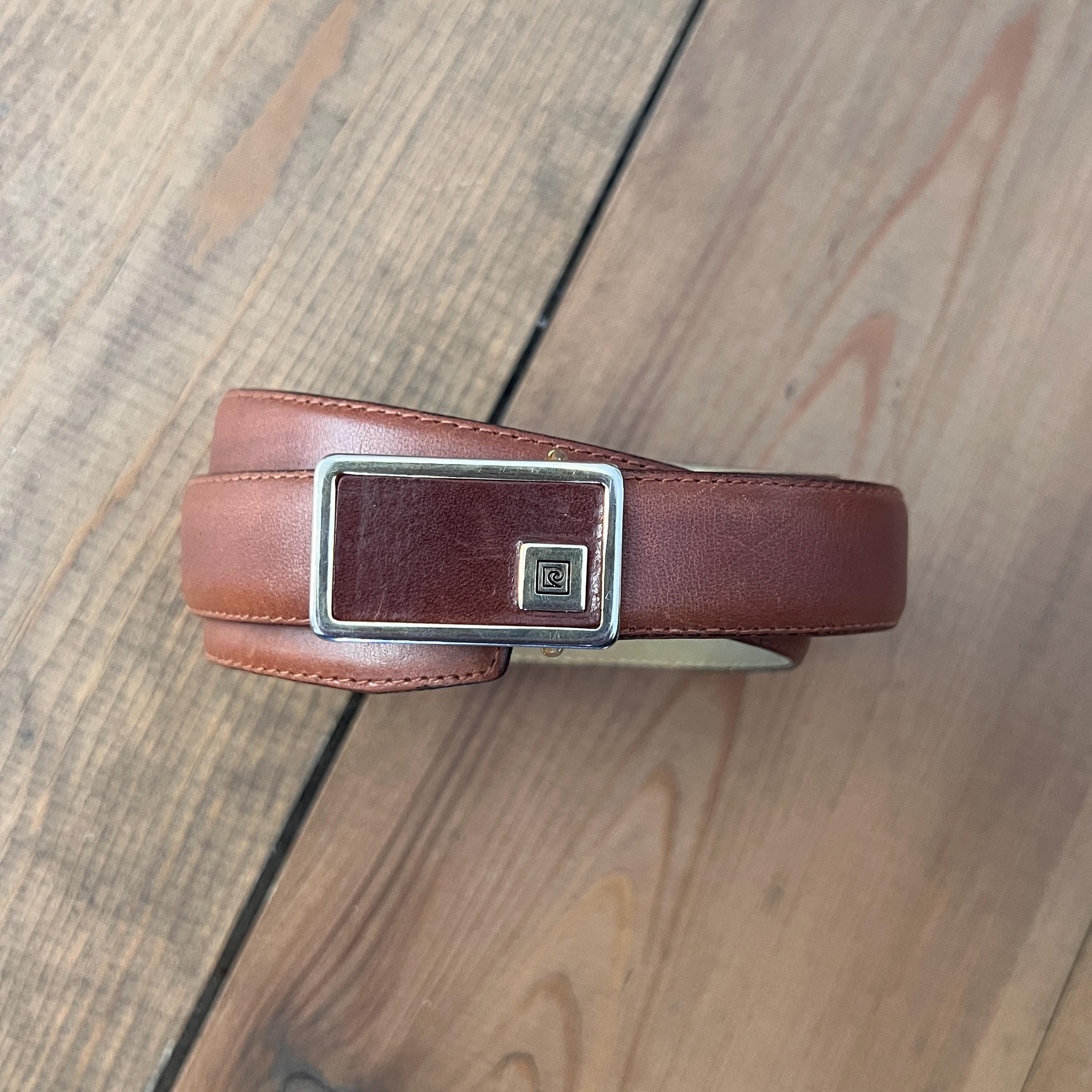 Pierre Cardin Italy Burgundy Belt Gold Tone Buckle Size 34/85 Vintage READ Seraphina Belt - Classic Burgundy Italian Leather Gold  main image 4