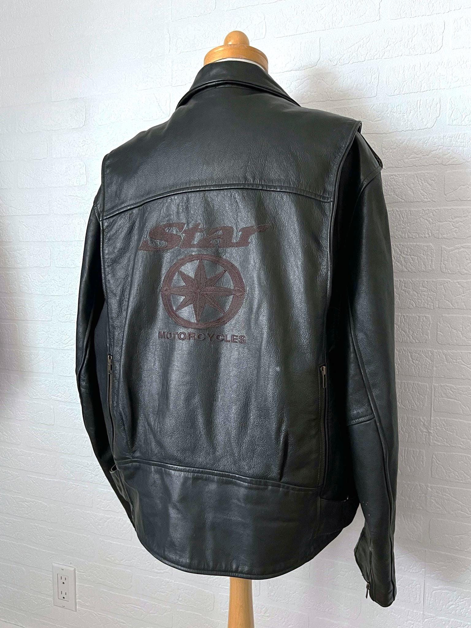 YAMAHA VINTAGE レザージャケット Mサイズ YAMAHA STAR Motorcycle Jacket, Vstar Royalstar Vintage Perfecto