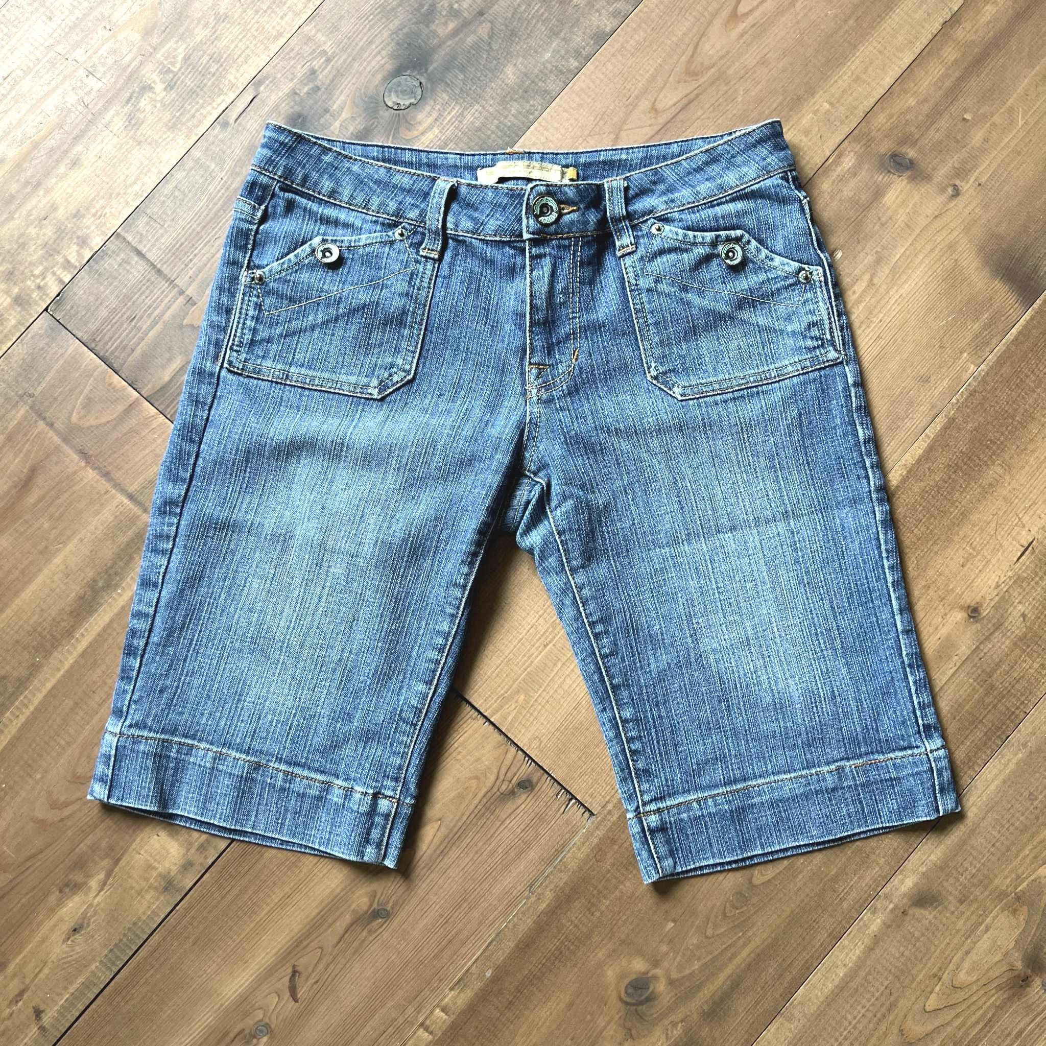Short Bermuda Vintage Années 90 - Femme - Taille 10 - 100% Soie - Bleu Sarcelle - Melrose