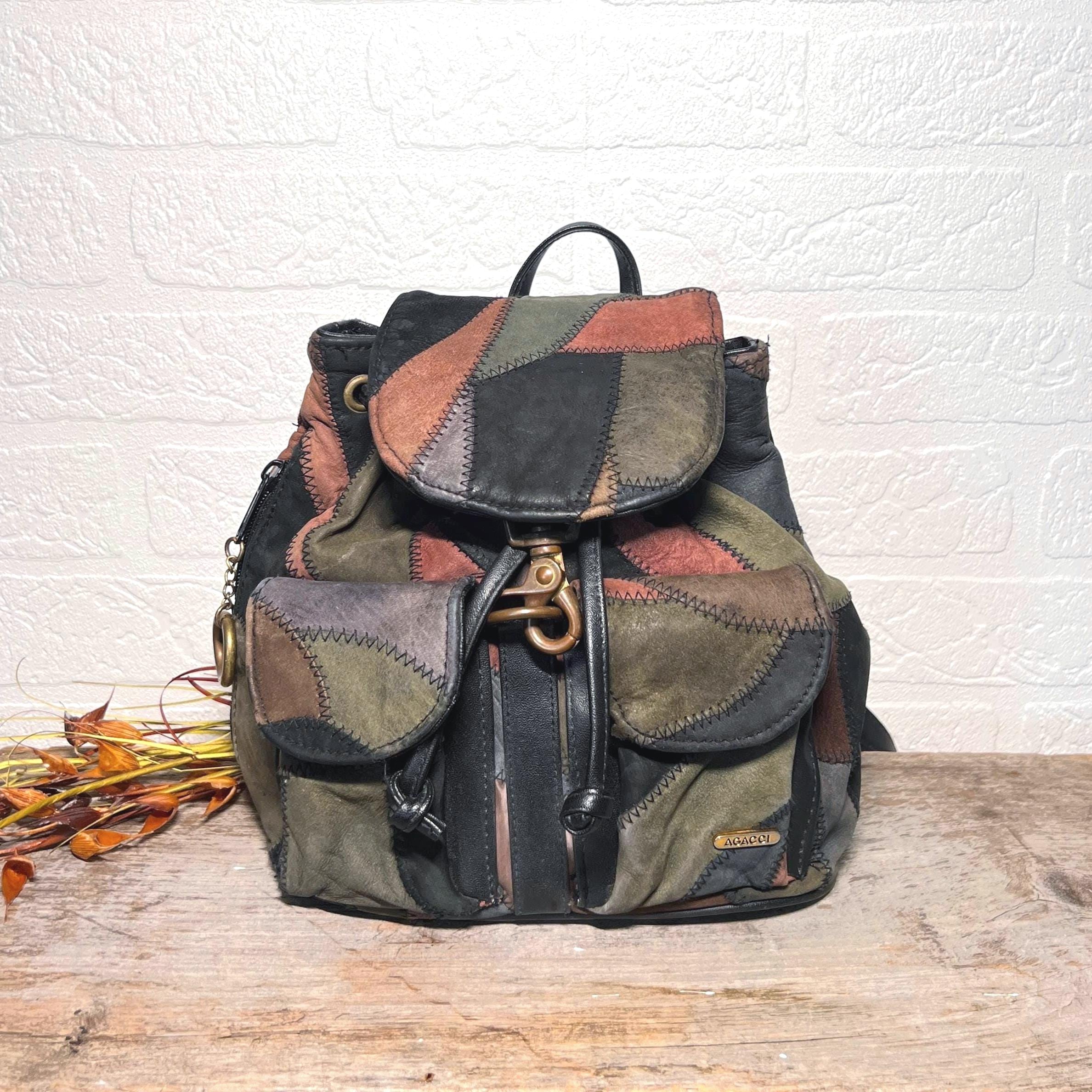 80s Leather Backpack - Etsy Canada