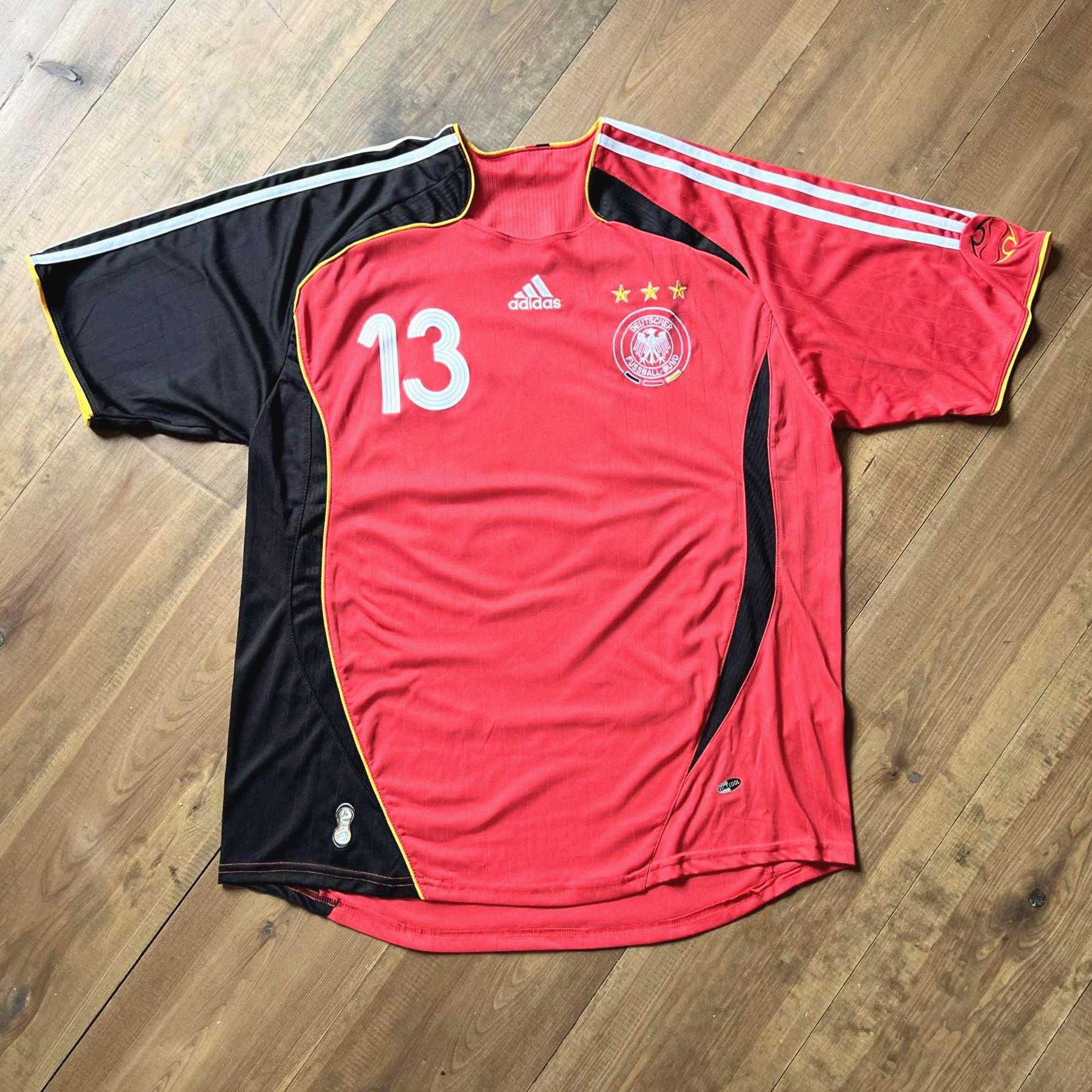 BALLACK #13 Adidas Soccer Football 2006 Vintage Jersey Y2K Red and