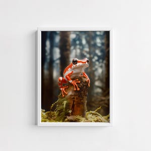Wanddecoratie dartkikker | Kleurrijke kikkerkunst | Uniek woondecor voor dierenliefhebbers en natuurliefhebbers