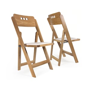 Wood Folding Chair with Velcro Attached Padded Seat: Wedding, Event, Home Use - 2pcs