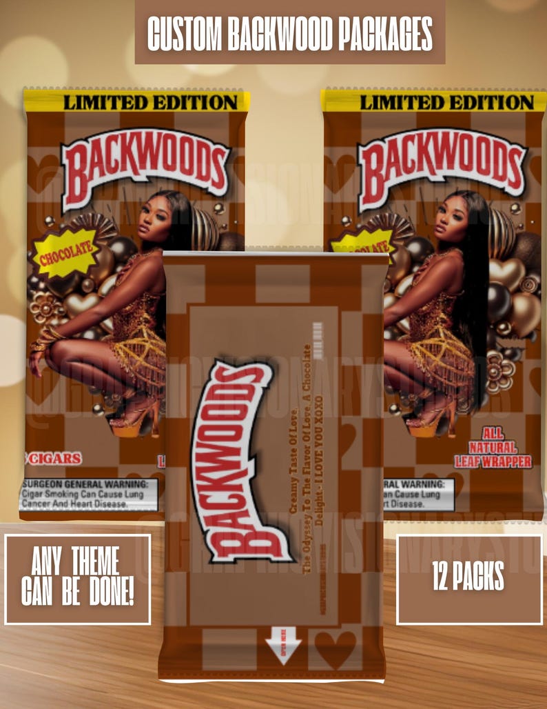 Custom Backwoods Wrapper Template Party Favor Etsy
