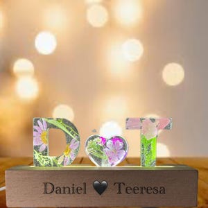 Personalized resin letter lamp,customized resin night lamp,USB Charging Night Lamp,Valentine’s Day gift,Mother’s Day/anniversary/bday gift