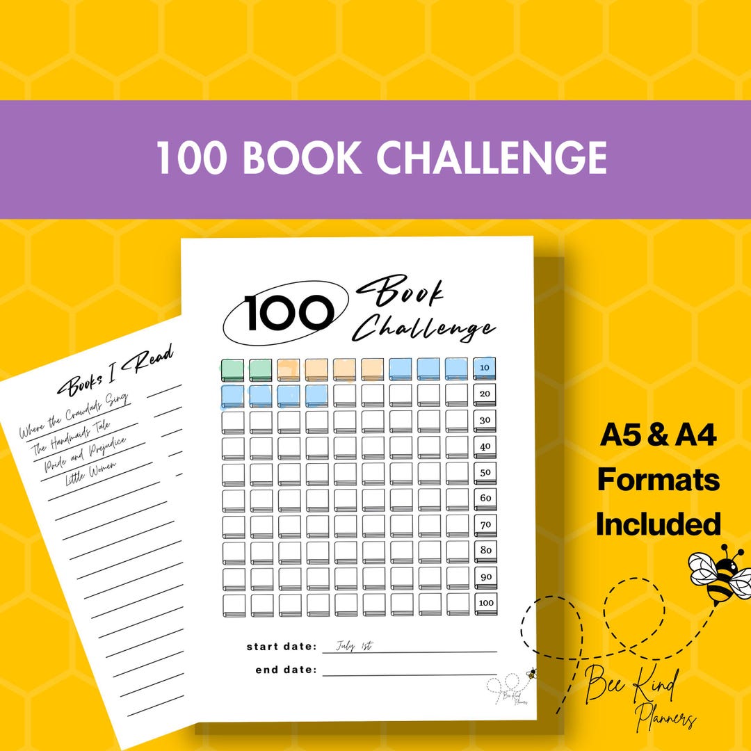 Reading Tracker | Printable Journal Page | 100 Book Challenge | Reading ...