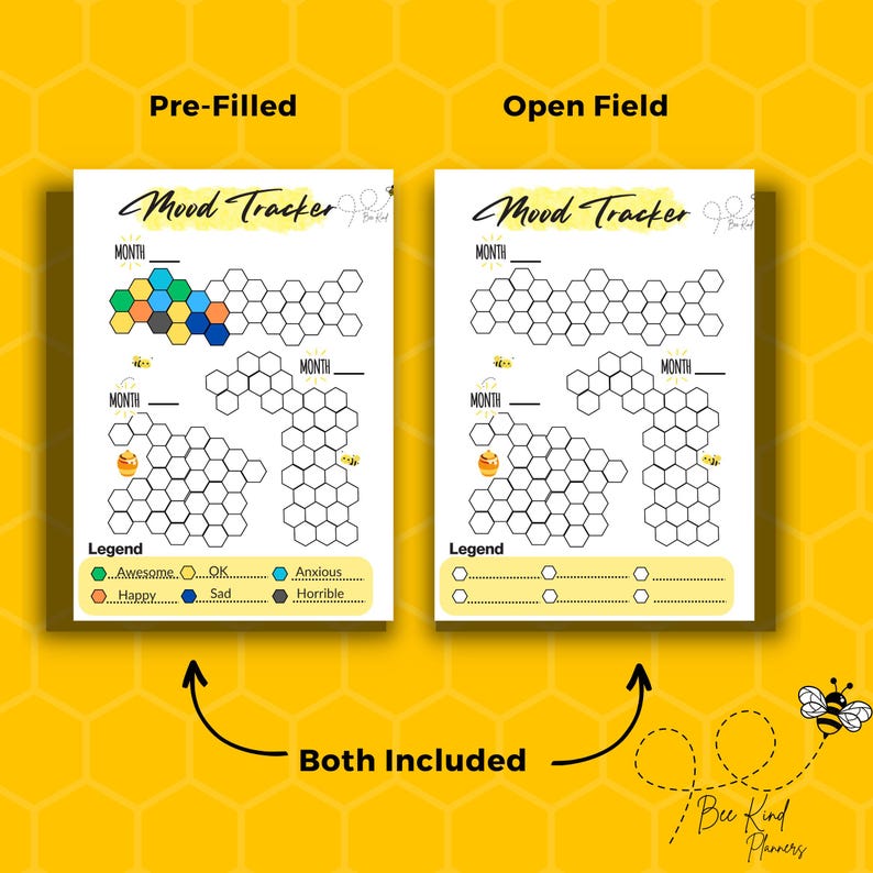 Monthly Mood Tracker Printable | Printable Journal Page | Daily Mood ...