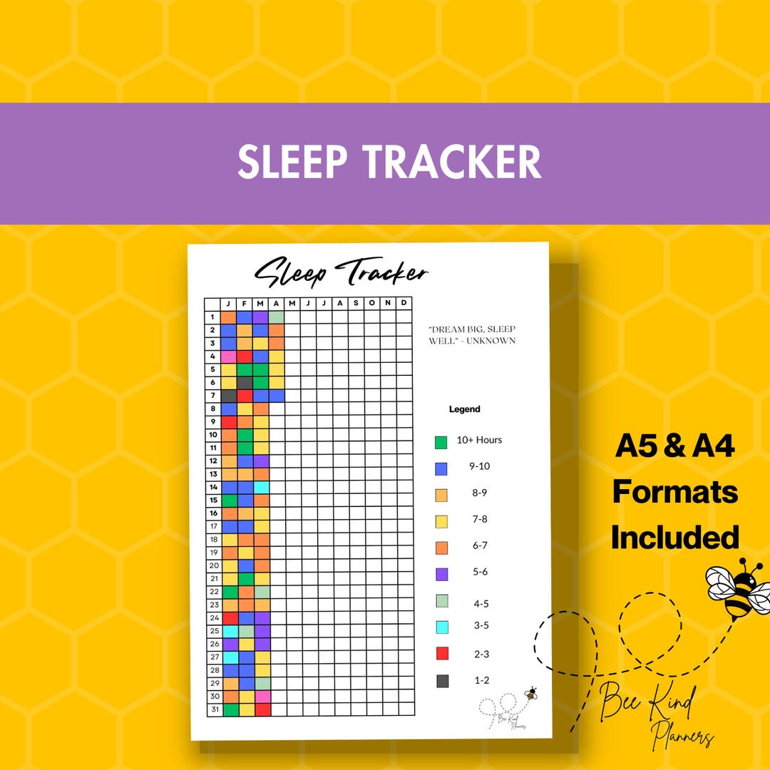 Sleep Tracker Printable | Printable Journal Page | Daily Sleep Tracker ...