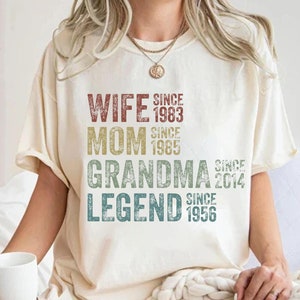 Maglietta personalizzata moglie mamma nonna leggenda, regalo personalizzato per nonna, maglietta vita da mamma, maglietta nonna, regalo mamma, maglietta festa della mamma