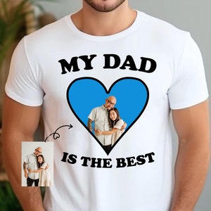 Custom Photo Shirt for Dad, Father&#39;s Day Tshirt, Personalized Dad Portrait Shirt, Fathers Day Gifts, Dad Birthday Gifts, Gift for Husband