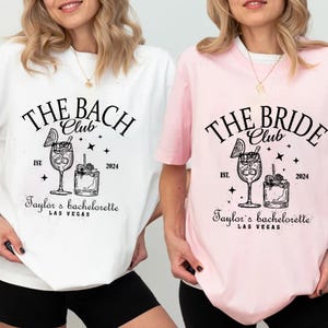 Custom Bachelorette Party Shirts, The Bach Club Bachelorette Shirts, Personalized Beach Wedding Shirt, Social Club Luxury Bachelorette Merch