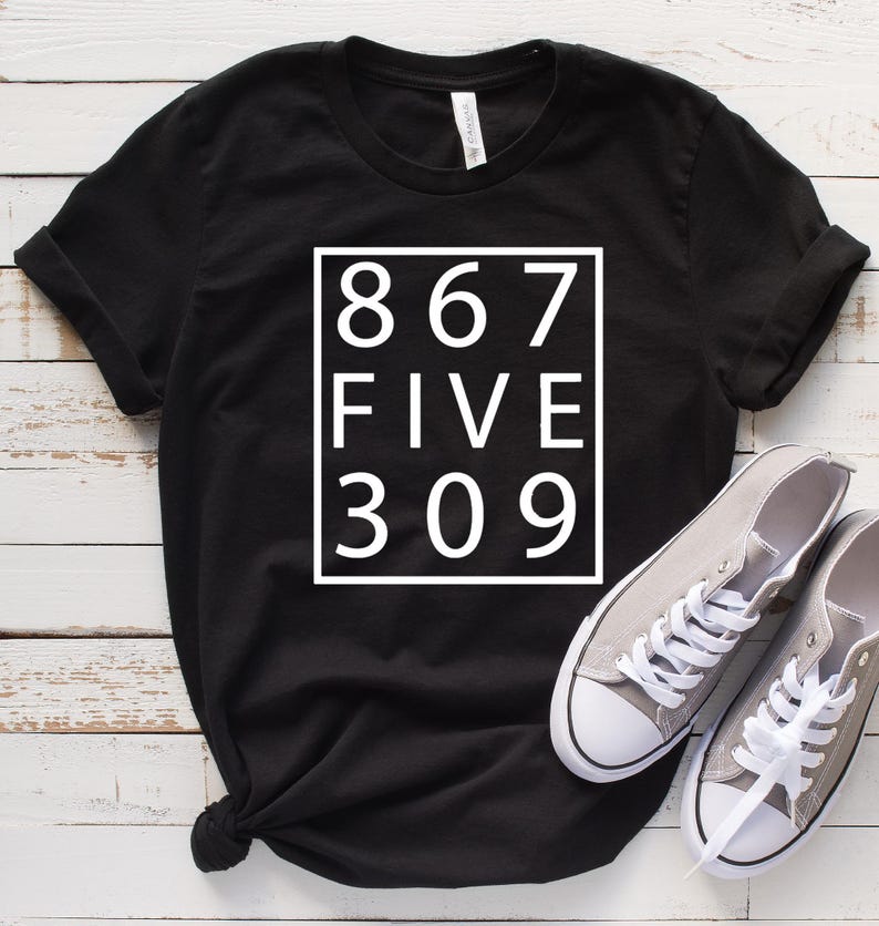 Retro 80's, Funny Music Shirt,Jenny 867-5309,Tommy Tutone,Music Lover Shirt,Music Gift,Retro Gift Shirt,Funny Gift Shirt image 2