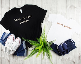 Funny Thanksgiving Couples Shirt, Sweet Potato Kind Of Rude Potato Shirt, Matching Thanksgiving Shirts, Thanksgiving Family, Fall Couple Tee