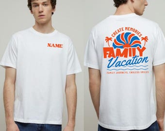 Custom Family Vacation Shirt with Name – Personalized Matching Trip T-Shirts – Fun Summer Family Reunion Gift