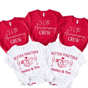 50th Anniversary Shirt, 50th Wedding Anniversary Shirt, 50th Anniversary Crew Shirts,Wedding Anniversary Crew Tee,Custom Anniversary Shirt