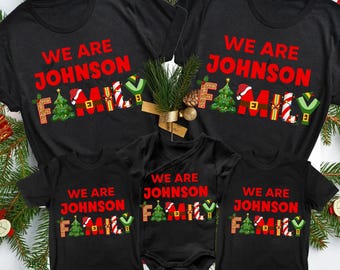 Custom Family Christmas Shirt, Matching Holiday Pajamas