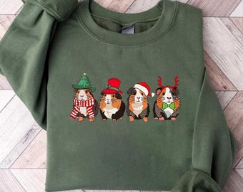 Merry Pigmas Sweatshirt, Christmas Guinea Pig