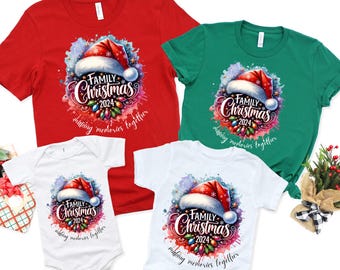2024 Family Christmas Shirt, Matching Lights Sweater