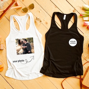 Your Text-tanktop, aangepaste damestrainingstanktop, gepersonaliseerde tanktop, vakantietanktop, aangepaste verjaardagstanktop, aangepaste fitnesstanktop