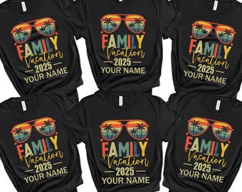 Family Vacation 2025 Custom Trip Shirt,Retro Family Vacation 2025 Shirt,Custom Family Vacation Shirts,2025 Family Vacation Tees