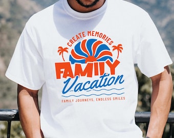 Family Vacation T-Shirt – Create Memories Design, Matching Family Trip Shirt, Summer Travel Tee, Beach Holiday Shirt