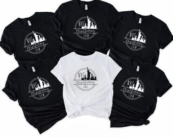 NYC Birthday Trip Shirt: Matching Besties Crew Tee - New York 2025
