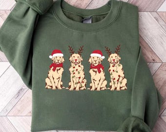 Christmas Dogs Sweatshirt, Holiday Dog Lover Sweater