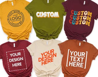 Custom Unisex Shirt, Personalized Logo or Text