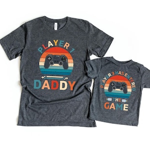 Matching Dad Baby Shirt, Player 1 Player 2 Matching Tee, Daddy and Son Playing Shirt, Daddy and Son Shirt, Matching Father Son Shirts