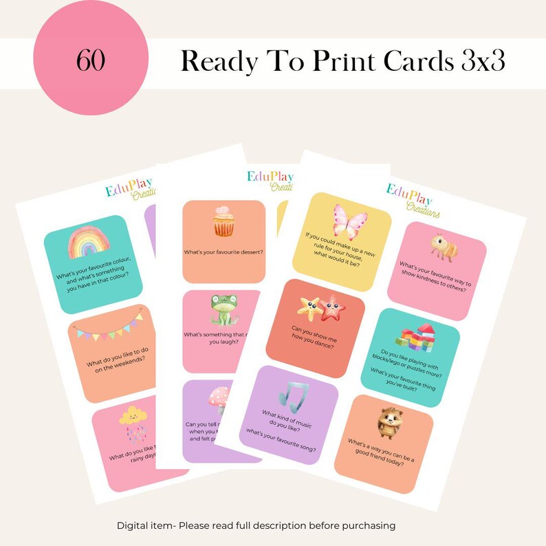 Conversation Cards, Printable Conversation Starters, Talking Cards ...