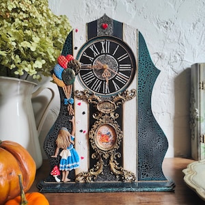 Reloj de Alicia en el País de las Maravillas | Reloj de mesa vintage