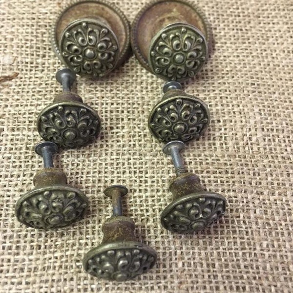 Vintage pulls|Vintage metal furniture knobs | Replacement Hardware | Vintage knobs| Upcycled Pulls |Vintage Antique Hardware