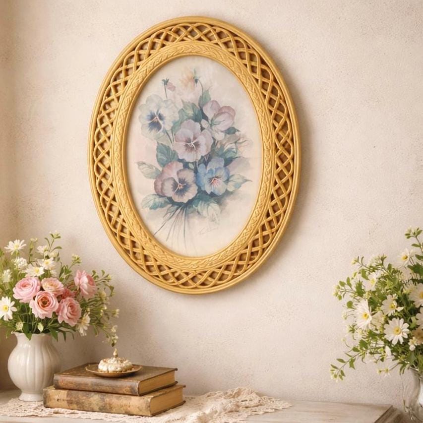 Vintage Floral Homco Art Framed - Etsy