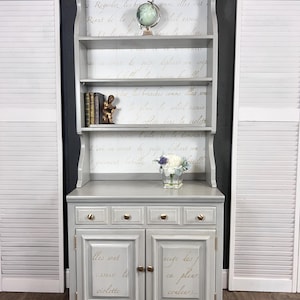 Petite Hutch Bookcase, Two Piece