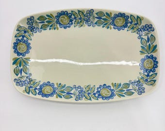 Figgjo Flint Tor Viking Platter – Turi Design Norway Floral Serving Plate, Scandinavian